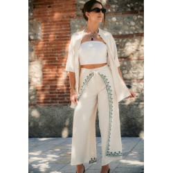 Pantalon Portefeuille Brodé